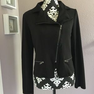 DISNEY Black Moto Asymmetrical Zipper Jacket Sz L